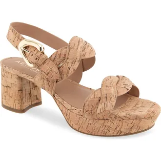 Aerosoles Camea Platform Sandal in Natural Cork at Nordstrom Rack, Size 6.5
