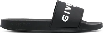 Givenchy logo-debossed slides - men - Polyurethane/Rubber/Polyurethane - 40 - Black