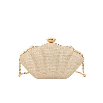 Generic Shell Bag Casual Shell Shape Evening Banquet Bag Glitter Rhinestone Box Handbag Large Capacity Shoulder Ladies Clutch Party(COLOR 13)