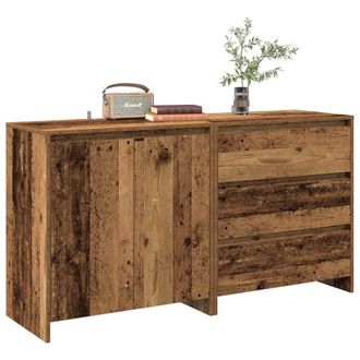 Berkfield Home 2 Piece Sideboard Old Wood Engineered Wood in Brown