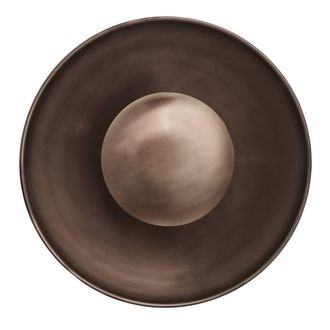 Industville Boston Round Metal Diffuser Wall Light in Bronze | Size: Medium