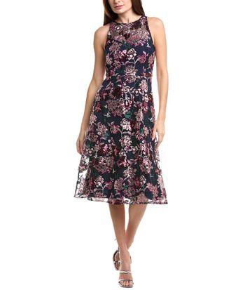 Adrianna Papell Sequin Tulle A-Line Dress