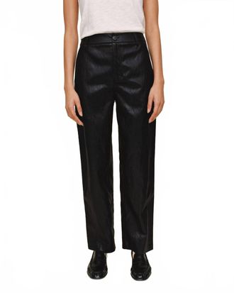 Bella Dahl Faux Leather Straight Leg Pant In Black
