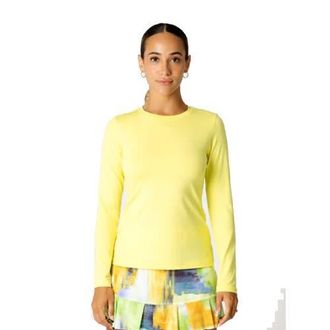 Sofibella UV Colors Womens Long Sleeve Tennis Shirt in Sunshine at Nordstrom, Size X-Small