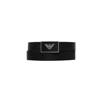Emporio Armani Heren, Accessoires, Zwart, Maat: 105 CM Leer