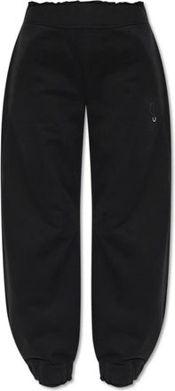 Moncler Zwarte Joggingbroek - Dames - Sweatpants - Zwart - S - Katoen - Broeken