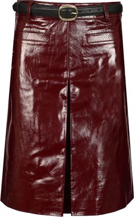 Self Portrait Mini Skirt In Patent Leather