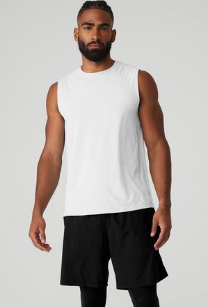 Alo | Idol Performance Tank Top in White, Size: 2XL