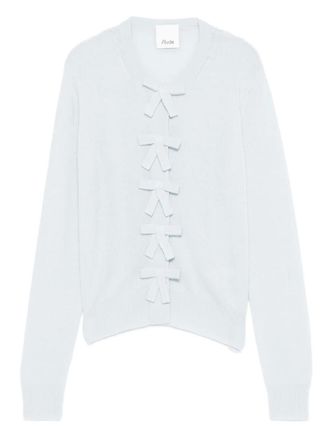 Allude bow-detail cardigan - Blue
