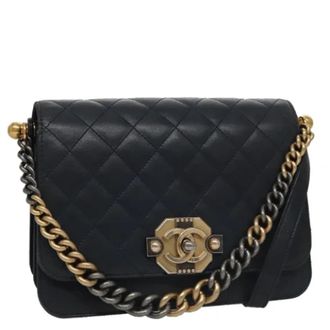 Chanel Tweedehands leren handtassen - Dames - Vintage Handtas - Blauw - ONE Size - Leer - Vintage