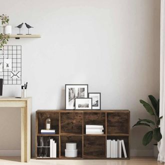 Berkfield Home Classic Book Cabinet/Sideboard Smoked Oak 66x30x130 cm Engineered Wood in Brown | Size: 66 x 30 x 130 cm