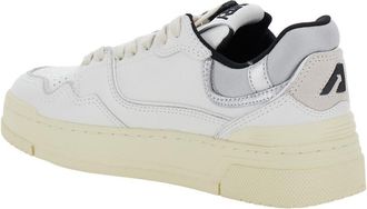 Autry Womens Low Sneakers Clc White Leather Patch Cow Trainers