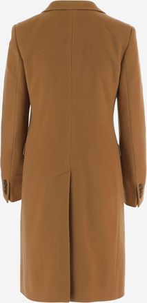 Tagliatore Womens Single-Breasted Cashmere Coat Light Brown