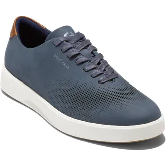 Cole Haan GrandPro CitySpectre Laser Perforated Sneaker in Navy Blazer Nubuck/british Tan at Nordstrom, Size 10.5