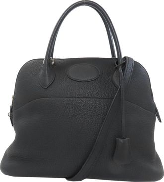 Herm&egrave;s Bolide Black Taurillon Clemence Leather Tote Bag (Pre-Owned)