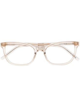 Saint Laurent Eyewear cat-eye glasses - unisex - Acetate - 54 - Neutrals