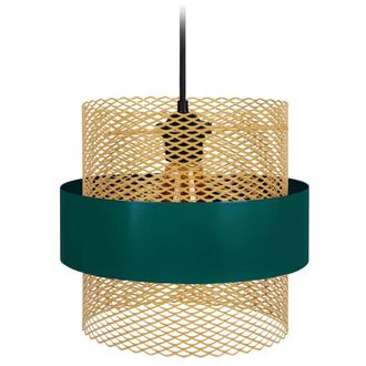 Tosel Suspensi&oacute;n metal Alt.85cm blanco ;Pantalla: verde,dorado