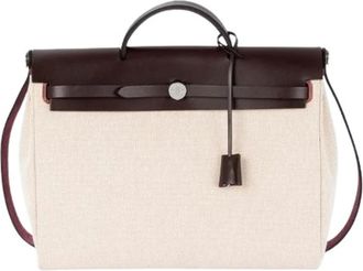 Herm&egrave;s Pre-owned Herbag Messenger 39 - - Pre-owned - Donna - Beige - ONE SIZE
