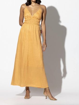 Lusana Adison Dress In Tangelo