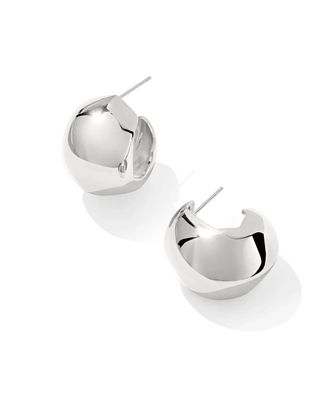 Kendra Scott Womens Kaitlin Hoop Earrings In Silver
