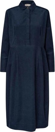 Masai Nysandra Shirt Dress - Dames - Shirt Kleedjes - Blauw - S - Leer - Kleedjes