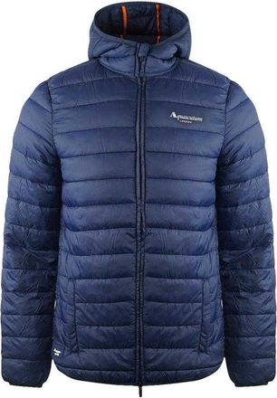 Aquascutum Mens London Quilted Logo Jacket (Navy Blue) - Size Medium