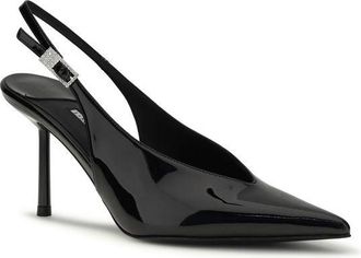 Le Silla Womens Clivage Slingback Pump Black Calf Leather Bos