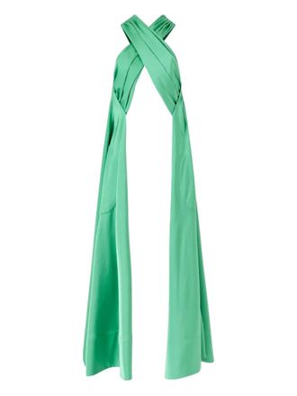 Rosie Assoulin X satin top - Green