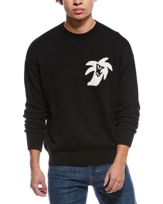 Palm Angels Wool & Cashmere-Blend Crewneck Sweater