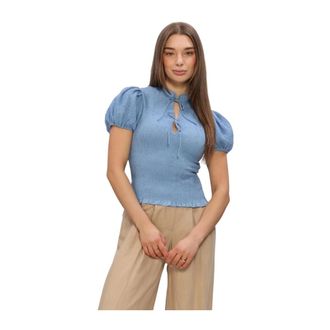 Antik Batik Dames, Blouses & Shirts, Blauw, Maat: S