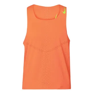 Nike Mens Nike Solid Color Logo Breathable Quick Dry Running Training Sports Orange Vest DM4625-803