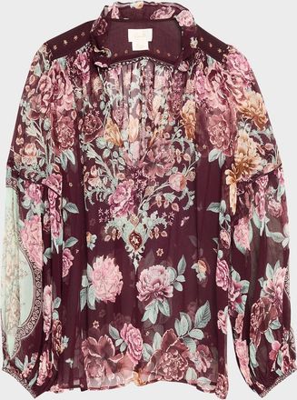 Camilla If These Tiles Could Talk Frill Collared Blouse