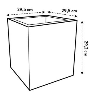ELHO Vivo Next Square 30 Maceta Para Flores - Blanco - &Oslash; 30 X H 29 Cm - Interior/exterior - 100% Reciclado