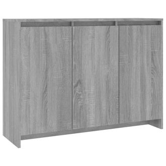 Berkfield Home Sideboard Grey Sonoma 102x33x75 cm Engineered Wood | Size: 102 x 33 x 75 cm