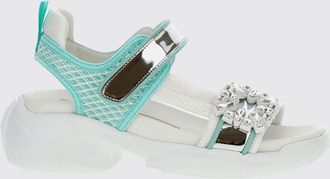 Roger Vivier Sandalo Viv On The Run Roger Vivier in mesh e vernice con fibbia gioiello