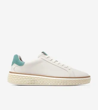 Cole Haan Mens GrandPr&oslash; Court SkyWeave Sneakers - Beige Size 10.5