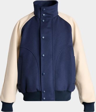 Balmain Men & apos;s Embroidered Vintage Logo Bomber Jacket