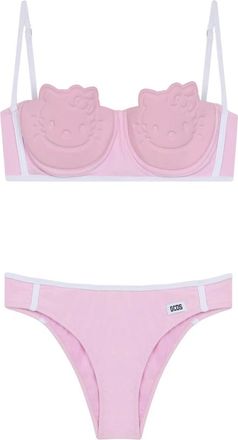 GCDS Bikini Hello Kitty Embossed - - Swimwear - Donna - Rosa - M