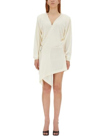 The Attico Womens Hurely Mini Dress - Ivory Wool - Size EU 42 (Womens)