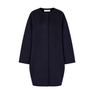 Liviana Conti Single-Breasted Coat - Dames - Mantels - Blauw - Maat: L