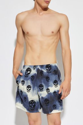Alexander McQueen Swim Shorts, Mens, Navy Blue