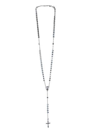 Givenchy Pre-owned Mens Maria necklace with cross and stones - Silver Metal - One Size