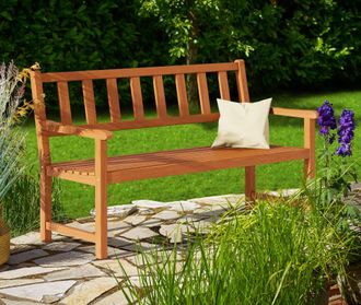 Deuba Banco De Madera De Acacia Kensington Resistente Banco De Parque Para 2 Personas Muebles De Balc&oacute;n Jard&iacute;n