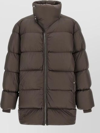 Rick Owens turtle down jacket high collar quilting