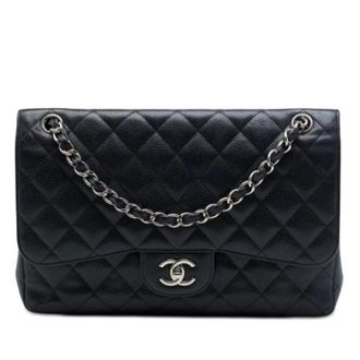 Chanel Pre-owned Double Flap Schoudertas - Dames - Pre-owned - Zwart - Maat: ONE Size Leer