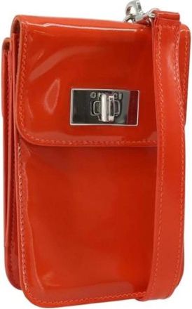 Gucci Pre-owned Vintage Leren Crossbodytas - Dames - Vintage Schoudertas - Oranje - ONE Size - Leer - Vintage