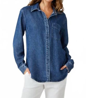 Bella Dahl Pocket Button Down Shirt In Horizon