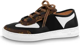 Louis Vuitton (WMNS) LOUIS VUITTON Lous Sneakers Black with Brown Monogram Deco 1AAW04