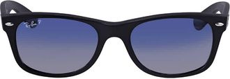Ray-Ban Ray Ban New Wayfarer Classic Polarized Blue/Grey Gradient Unisex Sunglasses RB2132 601S78 52