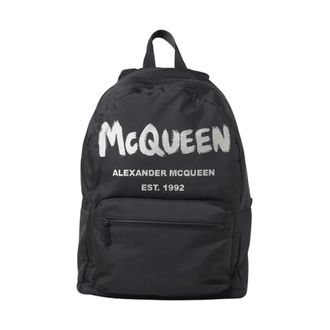 Alexander McQueen Heren, Tassen, Zwart, Maat: ONE Size Nylon